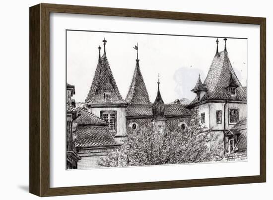 Sierre Rooftops, Switzerland, 2012-Vincent Alexander Booth-Framed Giclee Print