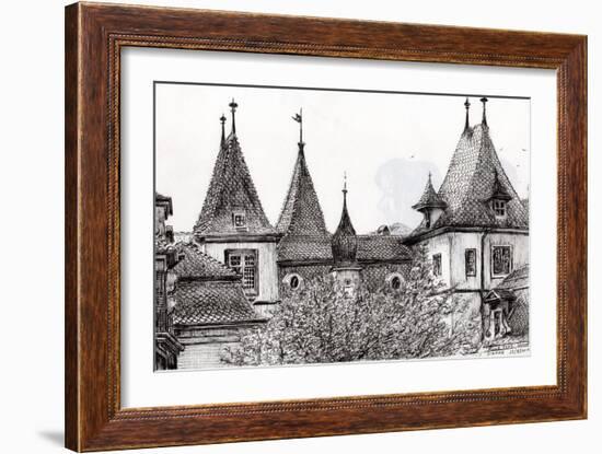 Sierre Rooftops, Switzerland, 2012-Vincent Alexander Booth-Framed Giclee Print