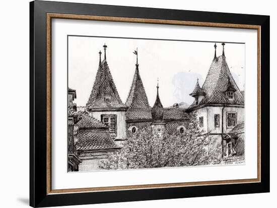 Sierre Rooftops, Switzerland, 2012-Vincent Alexander Booth-Framed Giclee Print