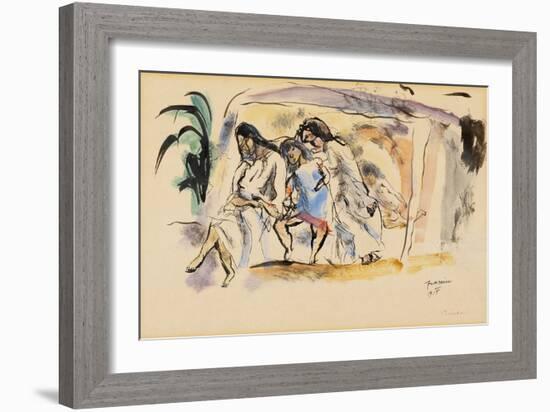 Siesta, 1915 (W/C on Paper)-Jules Pascin-Framed Giclee Print