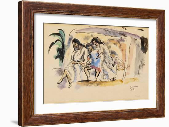 Siesta, 1915 (W/C on Paper)-Jules Pascin-Framed Giclee Print