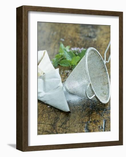 Sieve and Sugar-null-Framed Photographic Print