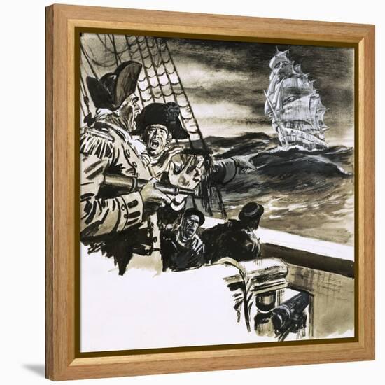 Sighting of a Ghost Ship-Ralph Bruce-Framed Premier Image Canvas