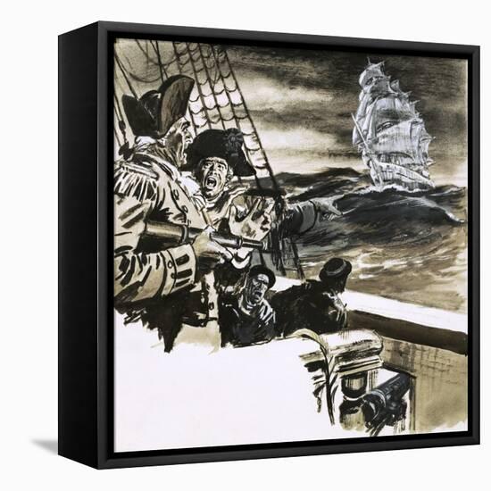 Sighting of a Ghost Ship-Ralph Bruce-Framed Premier Image Canvas