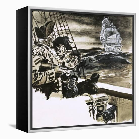 Sighting of a Ghost Ship-Ralph Bruce-Framed Premier Image Canvas