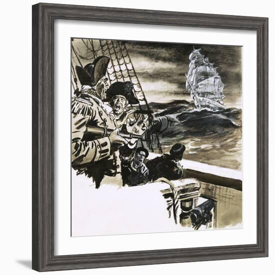 Sighting of a Ghost Ship-Ralph Bruce-Framed Giclee Print