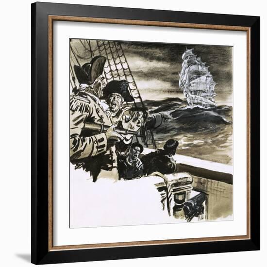 Sighting of a Ghost Ship-Ralph Bruce-Framed Giclee Print