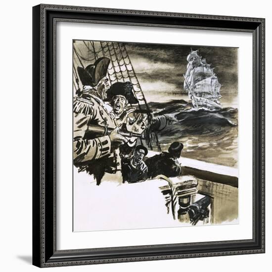 Sighting of a Ghost Ship-Ralph Bruce-Framed Giclee Print