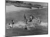 Sights of a Typical Summer at Cape Cod: Swimming in Nantucket Sound-Alfred Eisenstaedt-Mounted Photographic Print
