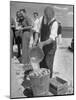 Sights of a Typical Summer at Cape Cod: Watering Clams to Aid the Steaming for Clambake-null-Mounted Photographic Print