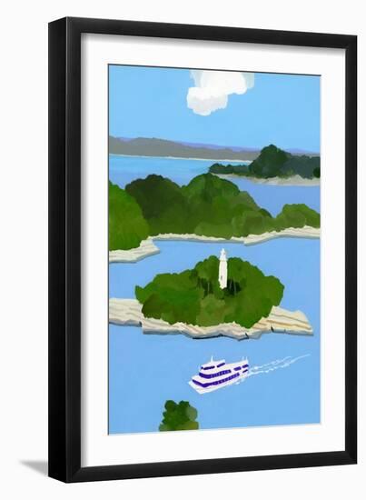 Sightseeing boat-Hiroyuki Izutsu-Framed Giclee Print