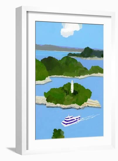 Sightseeing boat-Hiroyuki Izutsu-Framed Giclee Print