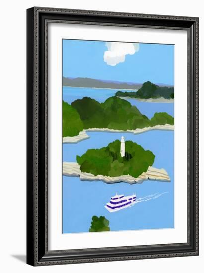 Sightseeing boat-Hiroyuki Izutsu-Framed Giclee Print