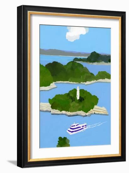 Sightseeing boat-Hiroyuki Izutsu-Framed Giclee Print