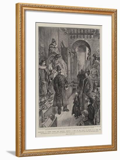 Sightseeing in London During the Christmas Holidays, a Visit to the Tower of London on a Free Day-Henri Lanos-Framed Giclee Print