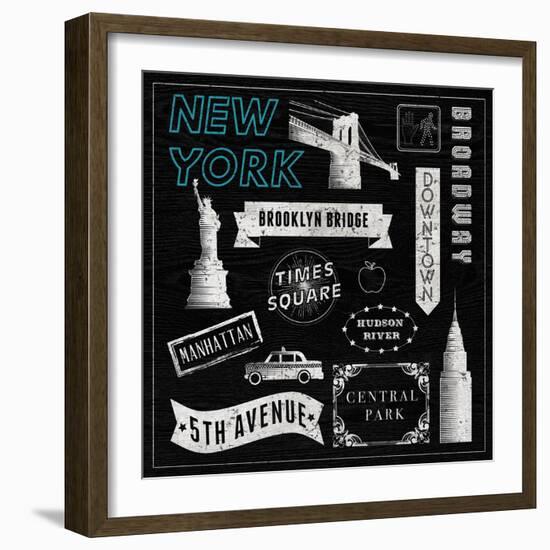 Sightseeing in New York-Tom Frazier-Framed Giclee Print