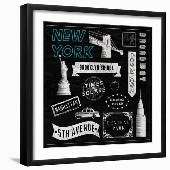 Sightseeing in New York-Tom Frazier-Framed Giclee Print
