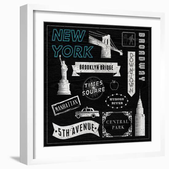 Sightseeing in New York-Tom Frazier-Framed Giclee Print