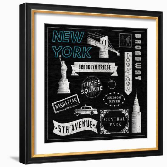 Sightseeing in New York-Tom Frazier-Framed Giclee Print