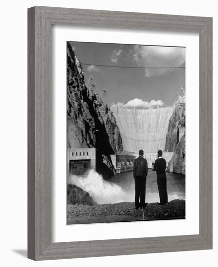 Sightseers Enjoying the Magnificent Power of Boulder Dam-Alfred Eisenstaedt-Framed Photographic Print