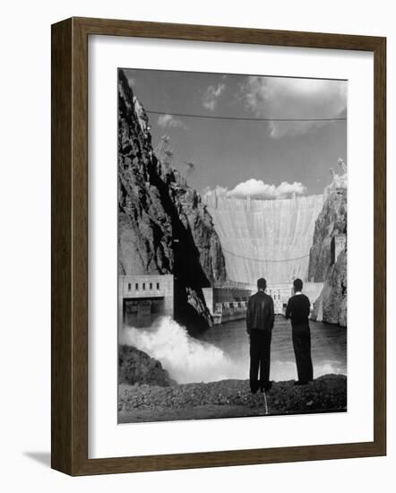 Sightseers Enjoying the Magnificent Power of Boulder Dam-Alfred Eisenstaedt-Framed Photographic Print