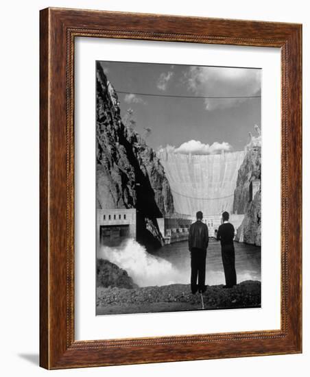 Sightseers Enjoying the Magnificent Power of Boulder Dam-Alfred Eisenstaedt-Framed Photographic Print