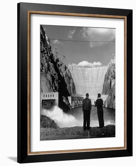 Sightseers Enjoying the Magnificent Power of Boulder Dam-Alfred Eisenstaedt-Framed Photographic Print