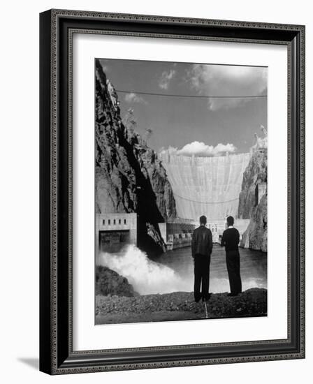 Sightseers Enjoying the Magnificent Power of Boulder Dam-Alfred Eisenstaedt-Framed Photographic Print