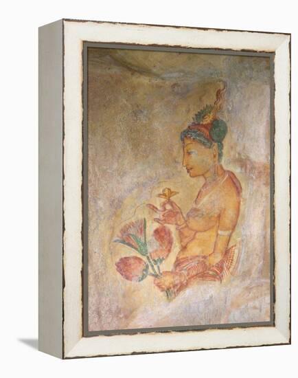 Sigiriya Damsels/Cloud Maidens, Sigiriya Lion Rock Fortress, UNESCO World Heritage Site, Sri Lanka-Peter Barritt-Framed Premier Image Canvas