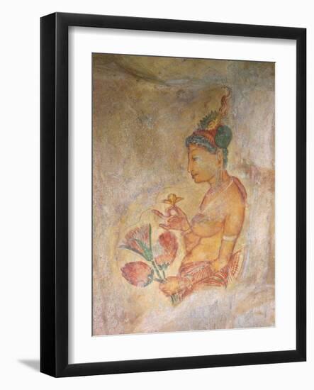 Sigiriya Damsels/Cloud Maidens, Sigiriya Lion Rock Fortress, UNESCO World Heritage Site, Sri Lanka-Peter Barritt-Framed Photographic Print