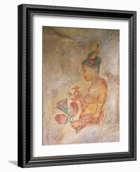 Sigiriya Damsels/Cloud Maidens, Sigiriya Lion Rock Fortress, UNESCO World Heritage Site, Sri Lanka-Peter Barritt-Framed Photographic Print