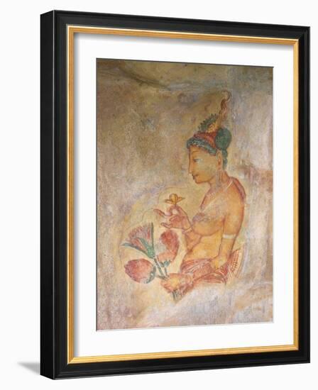 Sigiriya Damsels/Cloud Maidens, Sigiriya Lion Rock Fortress, UNESCO World Heritage Site, Sri Lanka-Peter Barritt-Framed Photographic Print