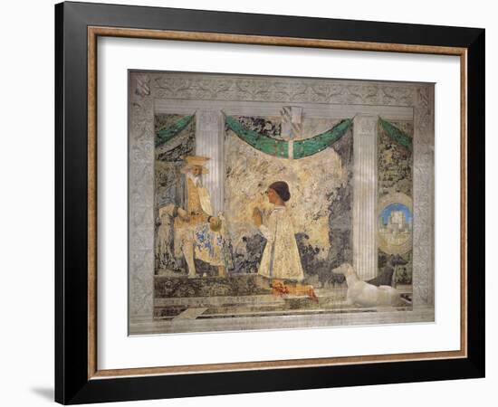 Sigismondo Pandolfo Malatesta Praying before St Sigismund-Demetrio Cosola-Framed Giclee Print