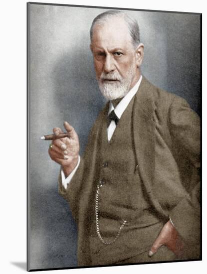 Sigmund Freud (1856-193), Austrian Neurologist-null-Mounted Giclee Print
