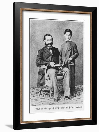 Sigmund Freud at the Age of Eight with His Father Jakob-null-Framed Giclee Print