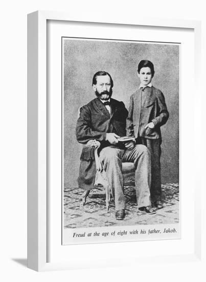 Sigmund Freud at the Age of Eight with His Father Jakob-null-Framed Giclee Print