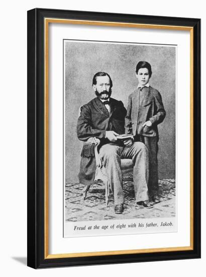 Sigmund Freud at the Age of Eight with His Father Jakob-null-Framed Giclee Print