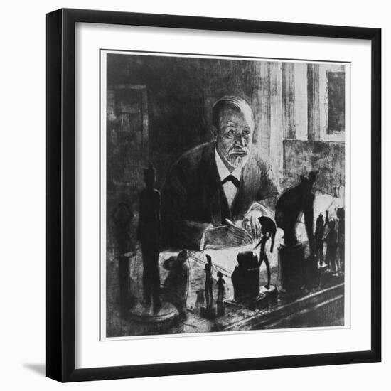 Sigmund Freud, Austrian Psychologist-null-Framed Photographic Print