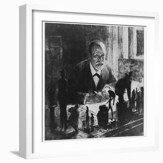 Sigmund Freud, Austrian Psychologist-null-Framed Photographic Print