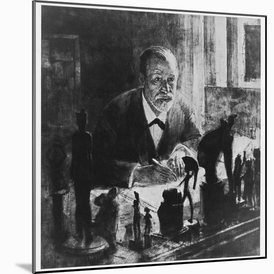 Sigmund Freud, Austrian Psychologist-null-Mounted Photographic Print