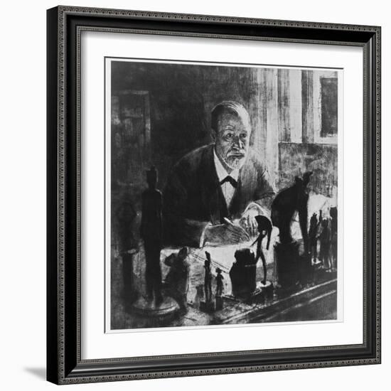 Sigmund Freud, Austrian Psychologist-null-Framed Photographic Print