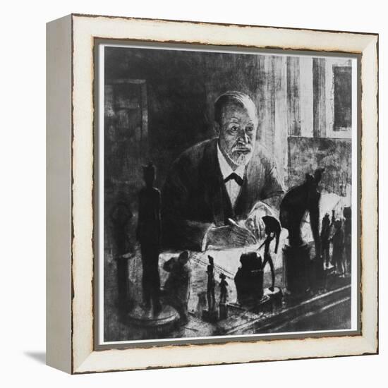 Sigmund Freud, Austrian Psychologist-null-Framed Premier Image Canvas