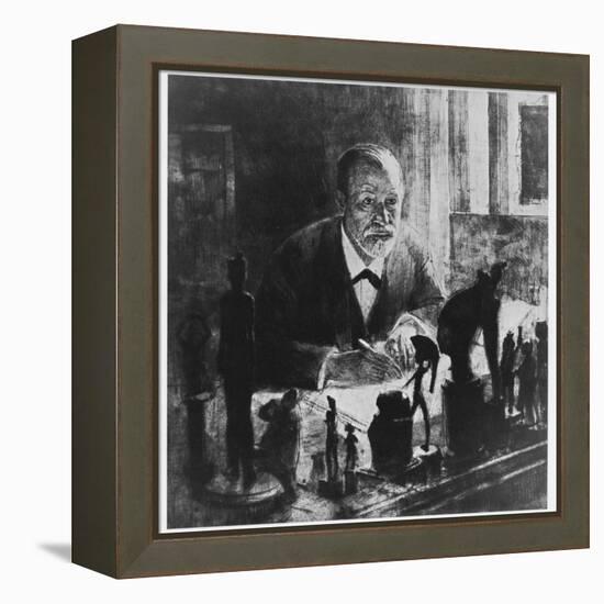 Sigmund Freud, Austrian Psychologist-null-Framed Premier Image Canvas