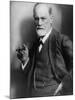 Sigmund Freud, Founder of Psychoanalysis, Smoking Cigar-null-Mounted Premium Photographic Print