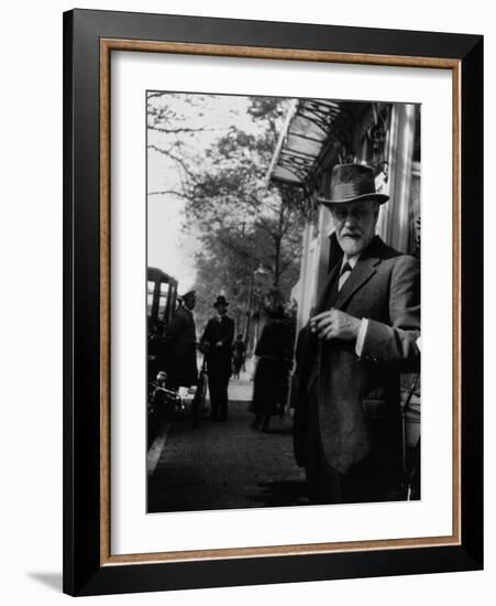 Sigmund Freud Holding a Cigar-null-Framed Photographic Print