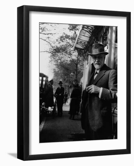 Sigmund Freud Holding a Cigar-null-Framed Photographic Print