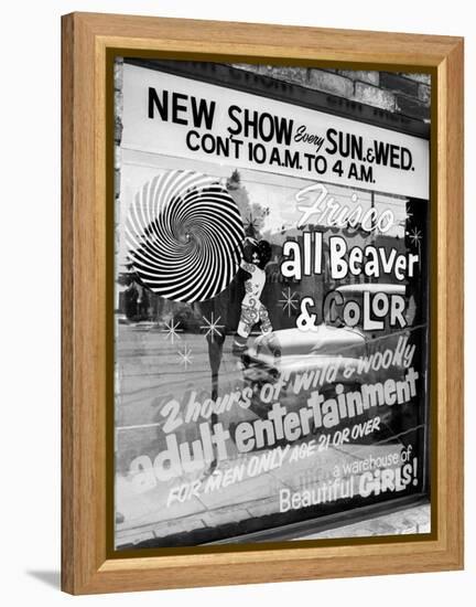 Sign Advertising Adult Entertainment-null-Framed Premier Image Canvas