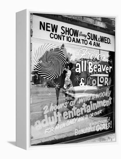 Sign Advertising Adult Entertainment-null-Framed Premier Image Canvas