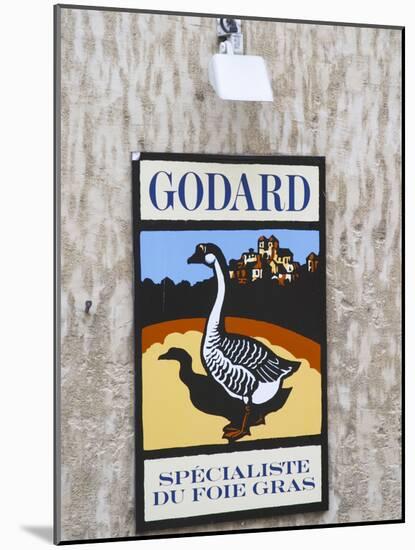 Sign Advertising Godard Foie Gras, Bergerac, Dordogne, France-Per Karlsson-Mounted Photographic Print