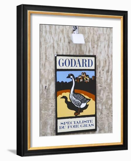 Sign Advertising Godard Foie Gras, Bergerac, Dordogne, France-Per Karlsson-Framed Photographic Print